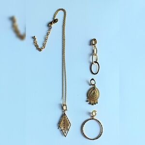 Joan Rivers Classic Collection Gold Plate Interchangeable Pendant Necklace New!